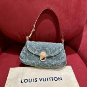 Louis Vuitton Pleaty Denim Purse 26x7x17cm - 1