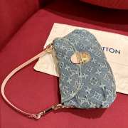 Louis Vuitton Pleaty Denim Purse 26x7x17cm - 6