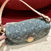 Louis Vuitton Pleaty Denim Purse 26x7x17cm - 5