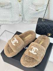 Chanel Fur Slides In Brown EU 35-40 - 3