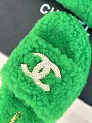 Chanel Fur Slides In Green EU 35-40 - 4