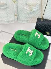 Chanel Fur Slides In Green EU 35-40 - 6