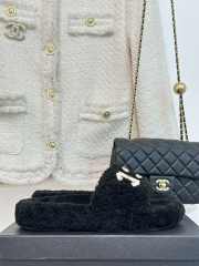 Chanel Fur Slides In Black EU 35-40 - 3