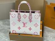 Louis Vuitton M22975 rose red Onthego bag 35x27x14cm - 1