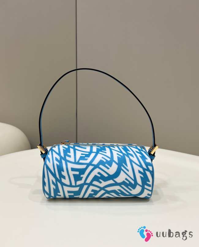 Fendi Blue Mini FF Vertigo Canvas Bag 20x8.5x11cm - 1