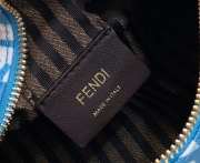 Fendi Blue Mini FF Vertigo Canvas Bag 20x8.5x11cm - 6