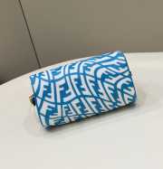 Fendi Blue Mini FF Vertigo Canvas Bag 20x8.5x11cm - 4