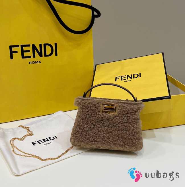 Fendi Small Peekaboo In Brown 13cm - 1