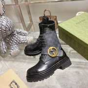 Gucci boots with black textured ankle belt - 6