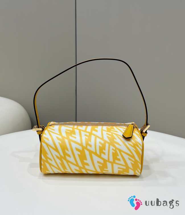 Fendi Yellow Mini FF Vertigo Canvas Bag 20x8.5x11cm - 1