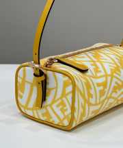 Fendi Yellow Mini FF Vertigo Canvas Bag 20x8.5x11cm - 5