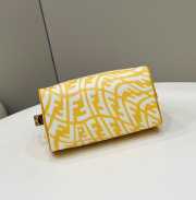 Fendi Yellow Mini FF Vertigo Canvas Bag 20x8.5x11cm - 4