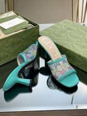 Gucci Cosmogonie High Heels In Green 7.5cm - 5