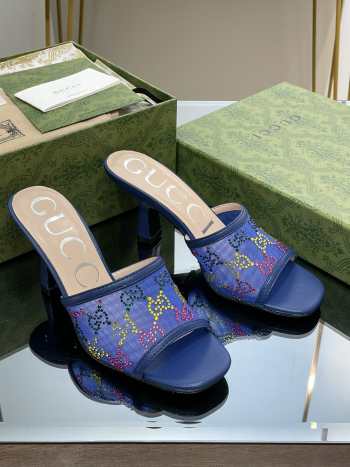 Gucci Cosmogonie High Heels In Blue 7.5cm