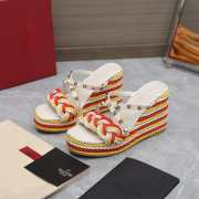 Valentino White & Orange Garavani Espadrilles Sandals 3.5/9.5cm - 1