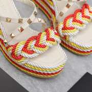 Valentino White & Orange Garavani Espadrilles Sandals 3.5/9.5cm - 3