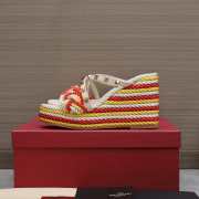 Valentino White & Orange Garavani Espadrilles Sandals 3.5/9.5cm - 2