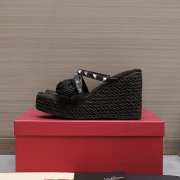 Valentino Black Garavani Espadrilles Sandals 3.5/9.5cm - 2