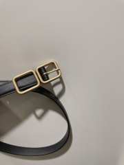 YSL black calfskin leather belt width 2cm - 6