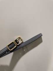 YSL black calfskin leather belt width 2cm - 4