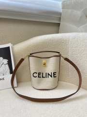 Celine bucket mini in beige 16x18x16cm - 1