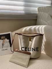 Celine bucket bag in beige 23x25x23cm - 2