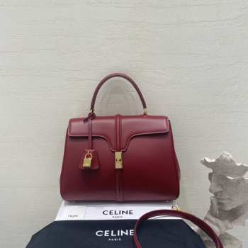 Celine hand bag in red 32x23.5x13cm