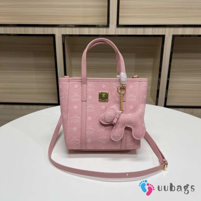 MCM Toni Visetos shopping bag in pink18.5x19x9.5cm - 1