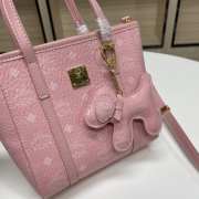 MCM Toni Visetos shopping bag in pink18.5x19x9.5cm - 3