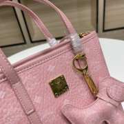 MCM Toni Visetos shopping bag in pink18.5x19x9.5cm - 4