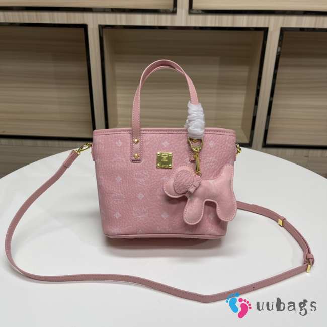 MCM mini shopping bag in pink 21x18x10cm - 1