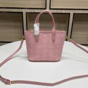 MCM mini shopping bag in pink 21x18x10cm - 4