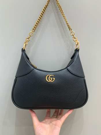 Gucci Aphrodite Small Shoulder Bag In Black 25x19x7cm