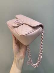 Gucci Marmont Small Handbag In Pink 699757 16.5x10x4.5cm  - 6