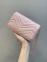 Gucci Marmont Small Handbag In Pink 699757 16.5x10x4.5cm  - 2