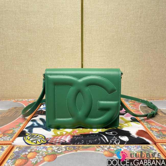 Dolce & Gabbana logo bag in green 16x20x5.5cm - 1