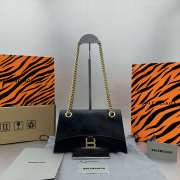 Balenciaga 92832 crush in black with gold buckle 25x15x9.5cm - 1