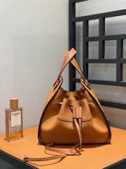 Loewe 66032 Hammock Drawstring In Brown 26x21x14cm - 4