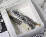 Dior gray oblique embroidery strap 95x5cm - 1