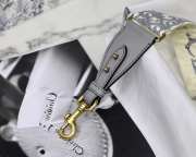 Dior gray oblique embroidery strap 95x5cm - 4