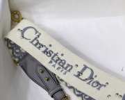 Dior gray oblique embroidery strap 95x5cm - 3