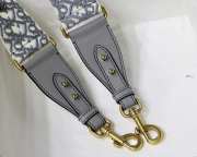 Dior gray oblique embroidery strap 95x5cm - 2