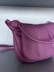 Loewe paseo rose purple underarm bag 25x8x17cm - 3