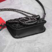 Valentino small black logo shoulder bag with crystals - 6