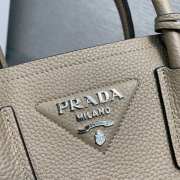 Prada Double leather mini-bag in gray 25x18.5x12.5cm - 5