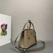 Prada Double leather mini-bag in gray 25x18.5x12.5cm - 6