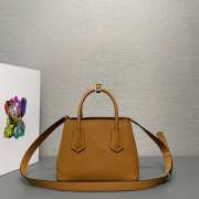 Prada Double leather mini-bag in brown 25x18.5x12.5cm - 3