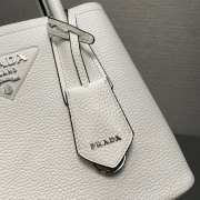 Prada Double leather mini-bag in white 25x18.5x12.5cm - 2