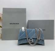 Balenciaga Release Retro Denim Hourglass Bag 25x15x9.5cm - 1