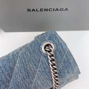 Balenciaga Release Retro Denim Hourglass Bag 25x15x9.5cm - 5